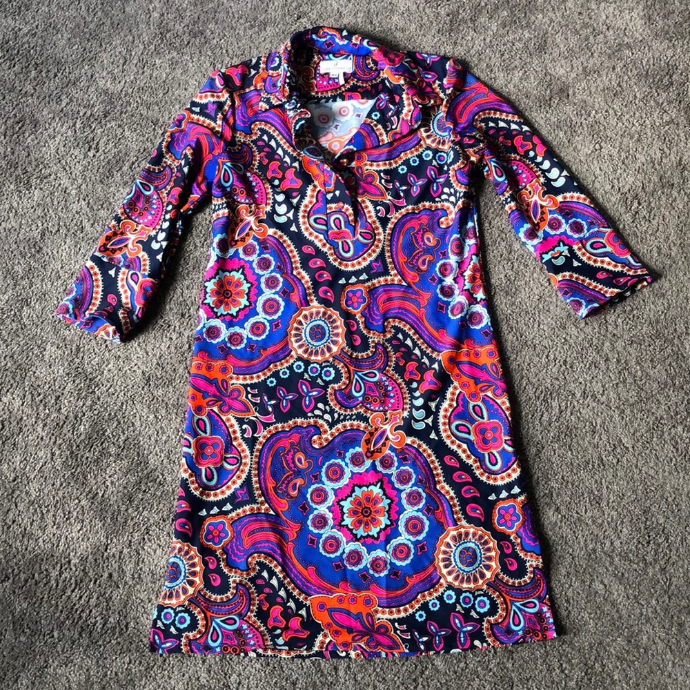 Jude Connally Paisley Collared Dress